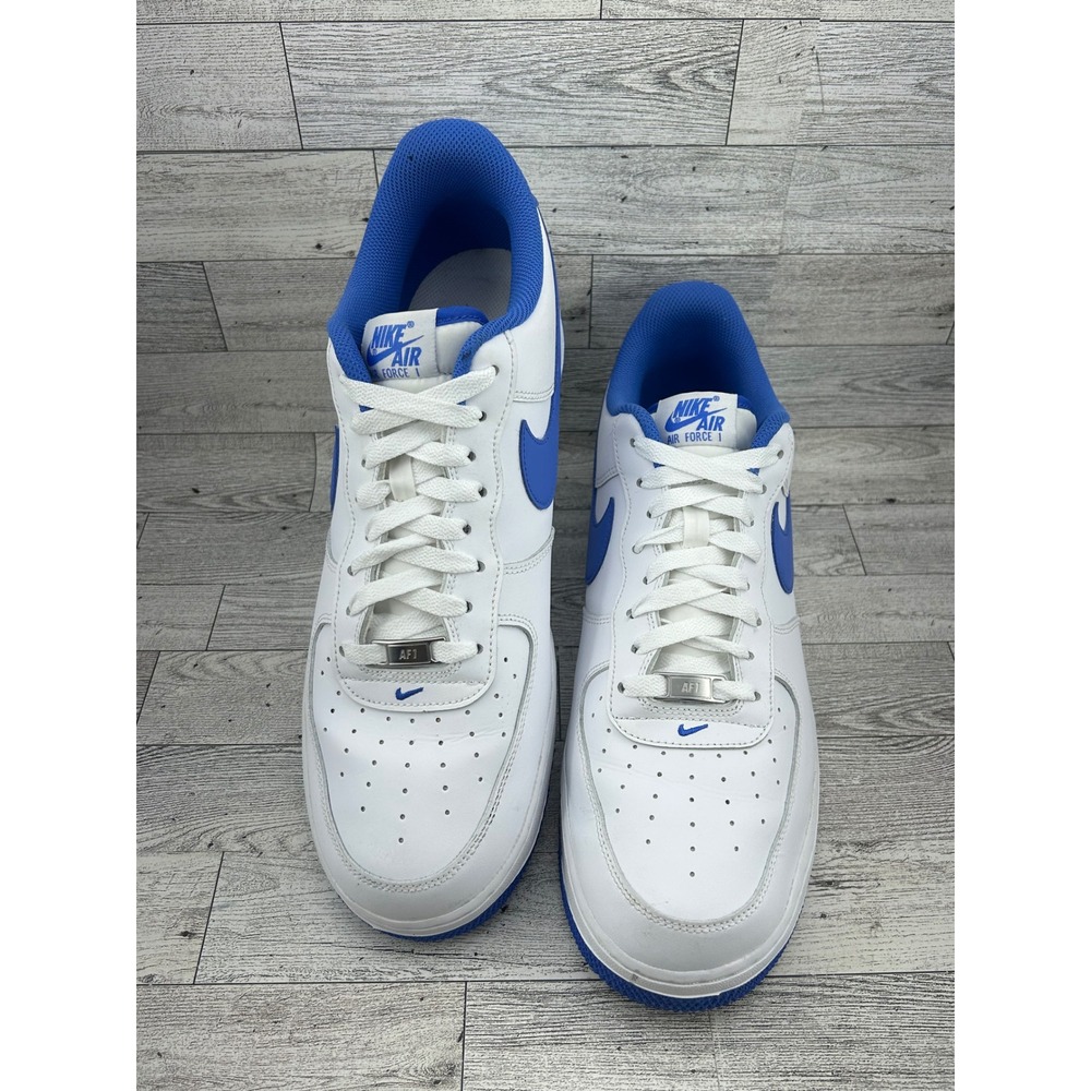 Nike Air Force 1 Low White Signal Blue Men Size 13 DH7561-104 Sneakers